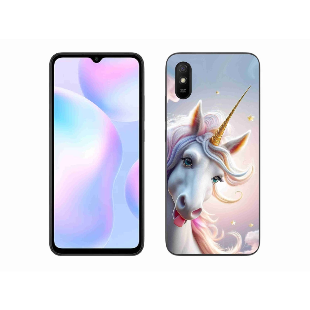 Gelový kryt mmCase na Xiaomi Redmi 9AT - veselý jednorožec