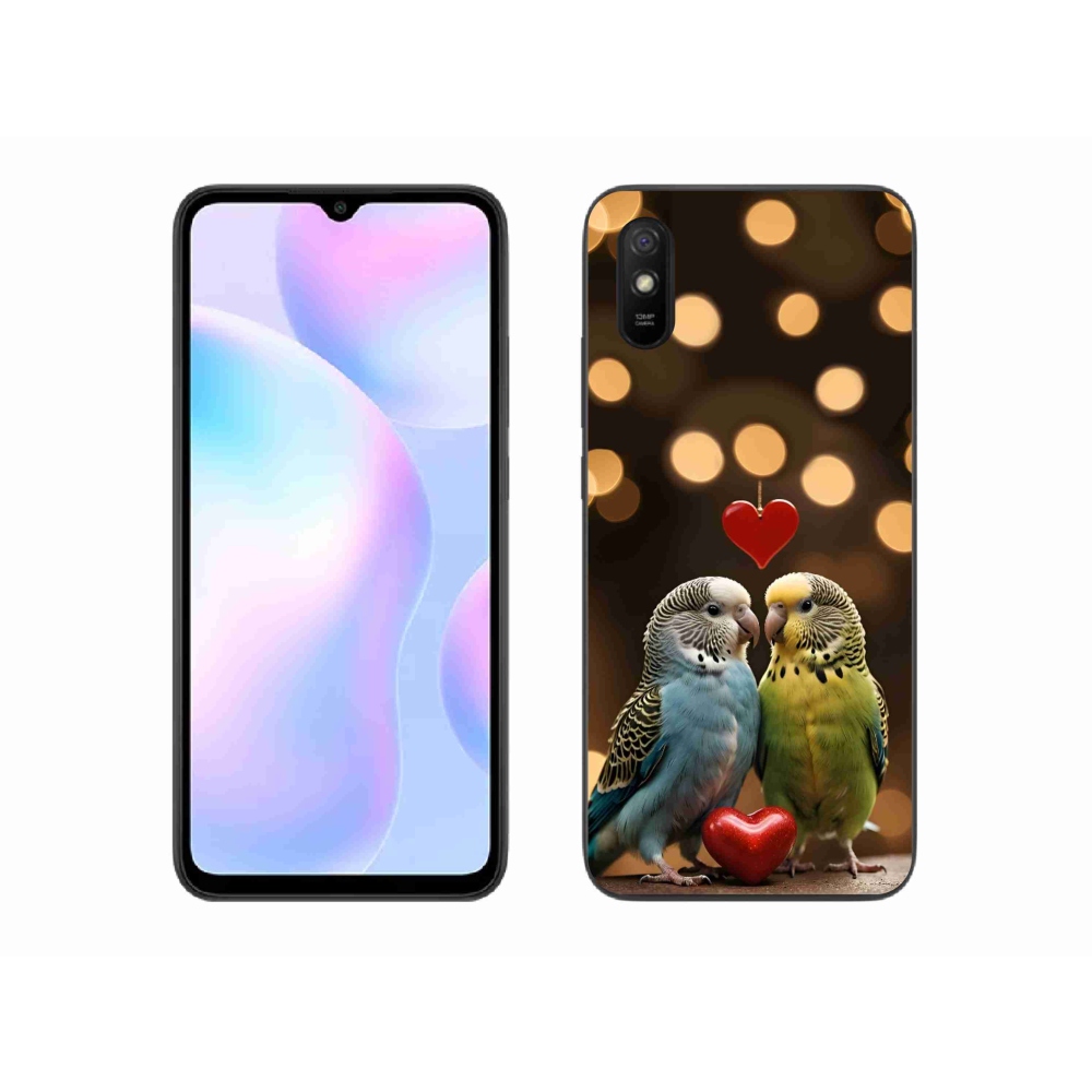 Gelový kryt mmCase na Xiaomi Redmi 9AT - zamilovaní papoušci