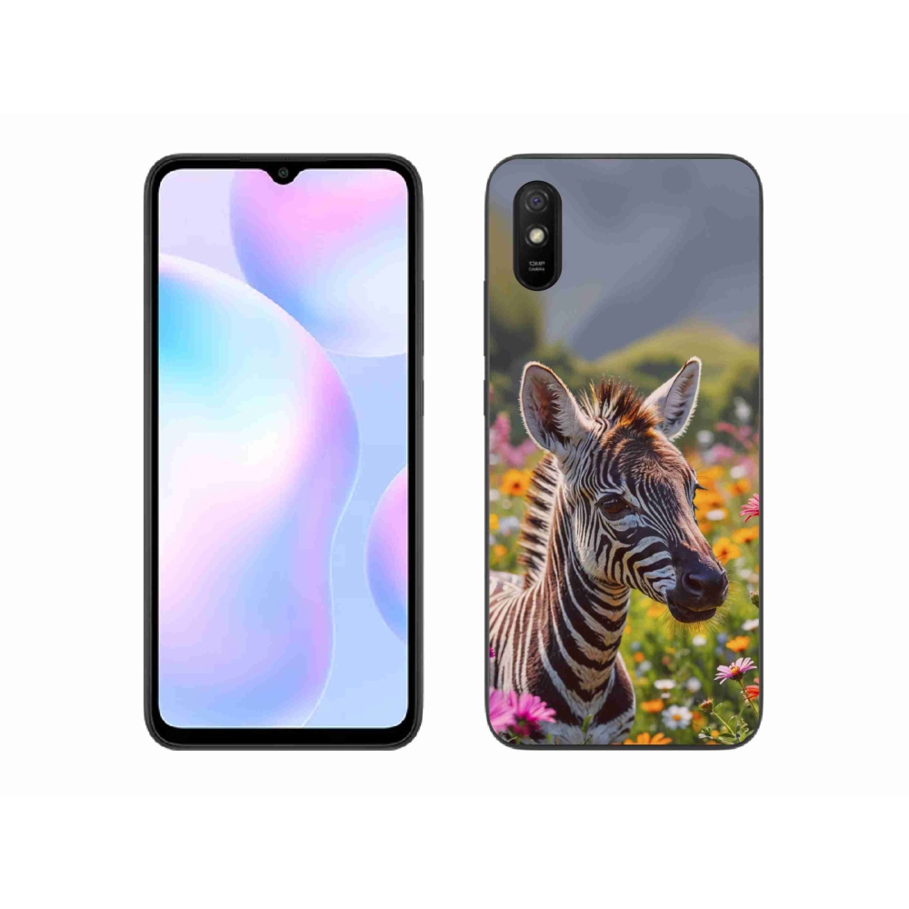 Gelový kryt mmCase na Xiaomi Redmi 9AT - zebra na louce