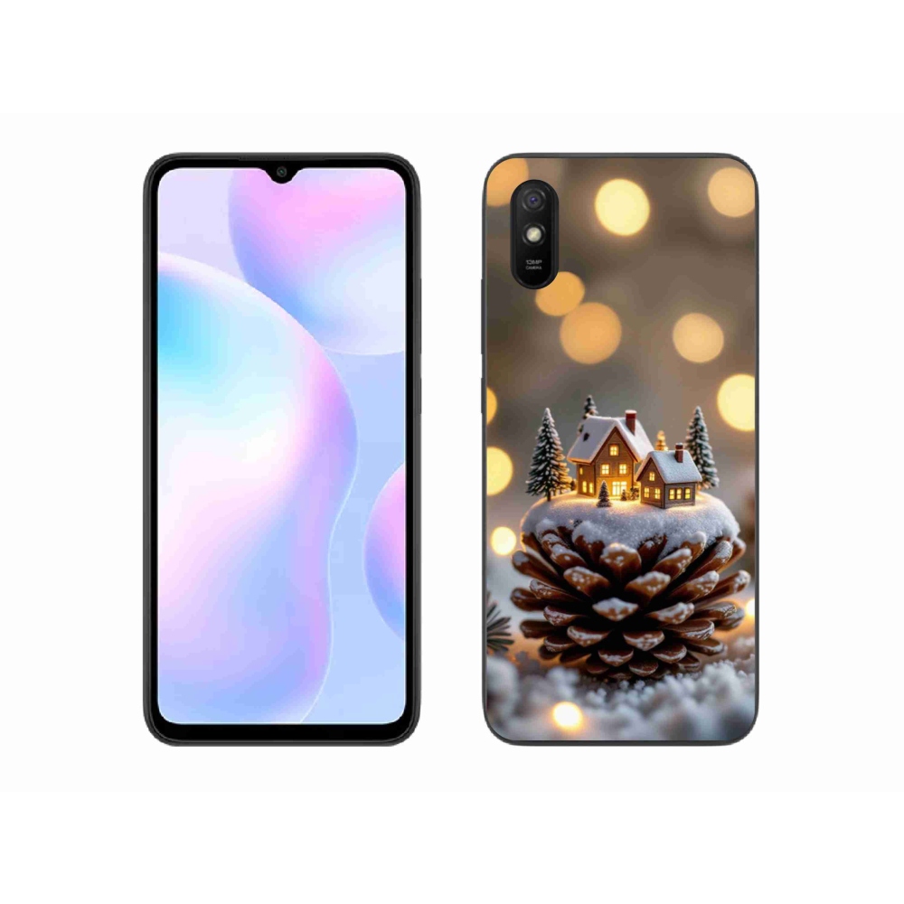 Gelový kryt mmCase na Xiaomi Redmi 9AT - zimní vesnička