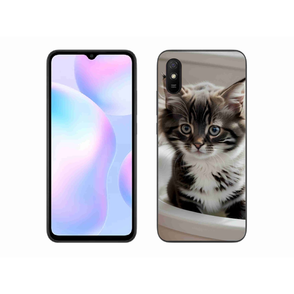 Gelový kryt mmCase na Xiaomi Redmi 9AT - zvědavé kotě