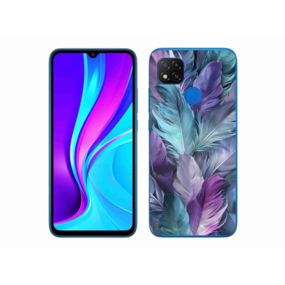 Gelový kryt mmCase na Xiaomi Redmi 9C - barevné peří 2