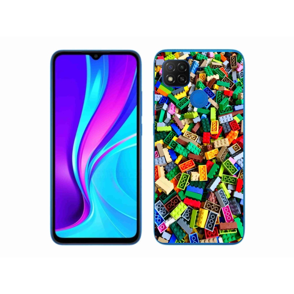 Gelový kryt mmCase na Xiaomi Redmi 9C - barevné stavební kostky