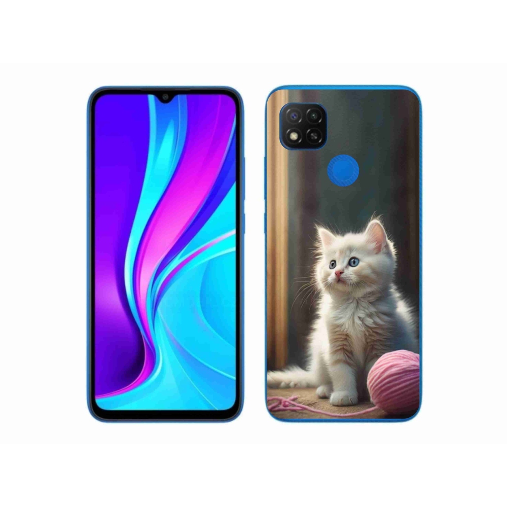 Gelový kryt mmCase na Xiaomi Redmi 9C - bílé kotě 2