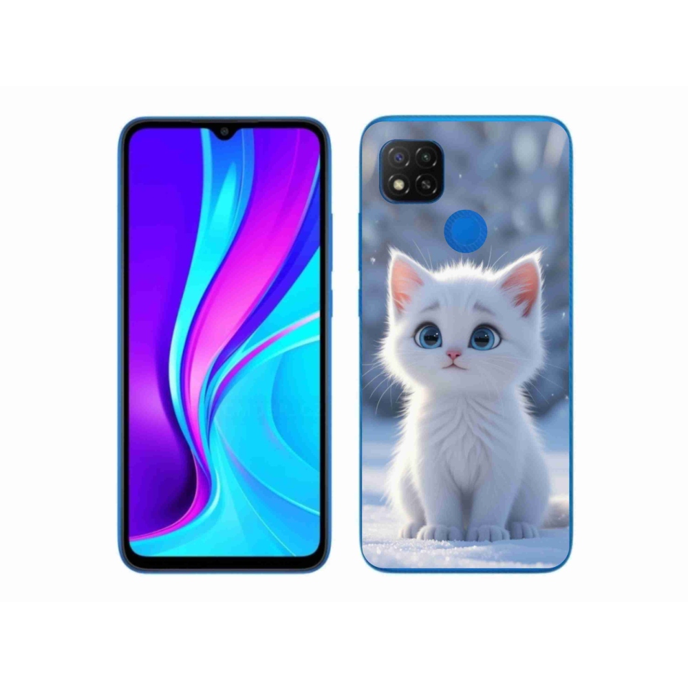 Gelový kryt mmCase na Xiaomi Redmi 9C - bílé kotě 3