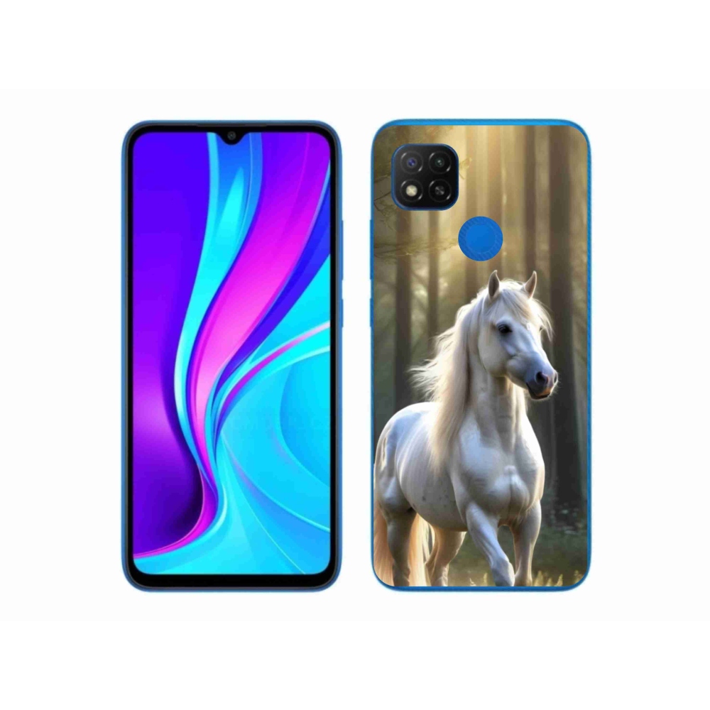 Gelový kryt mmCase na Xiaomi Redmi 9C - bílý kůň 3