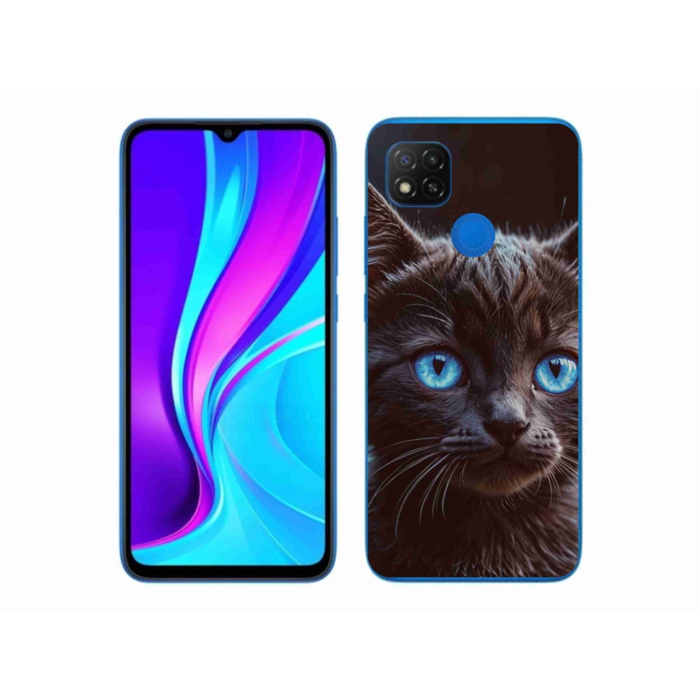 Gelový kryt mmCase na Xiaomi Redmi 9C - černé kotě 2