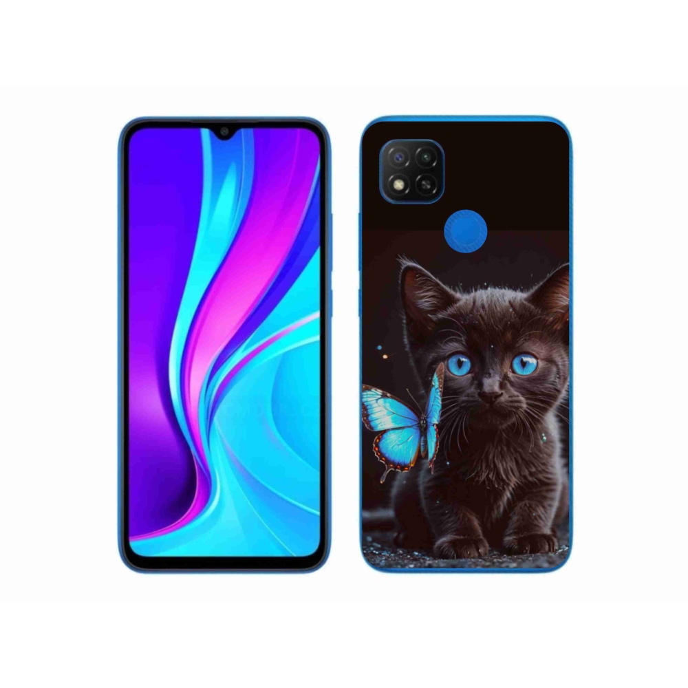 Gelový kryt mmCase na Xiaomi Redmi 9C - černé kotě 3