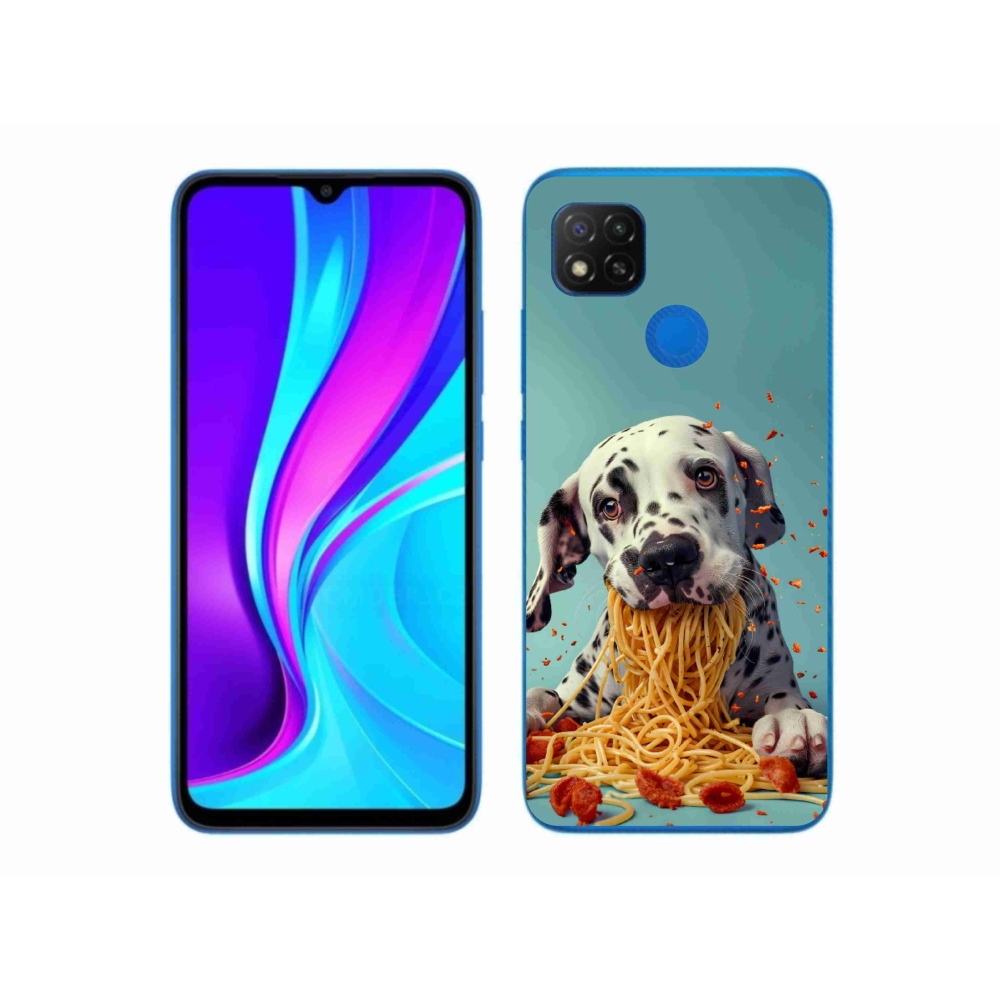 Gelový kryt mmCase na Xiaomi Redmi 9C - dalmatin a špagety