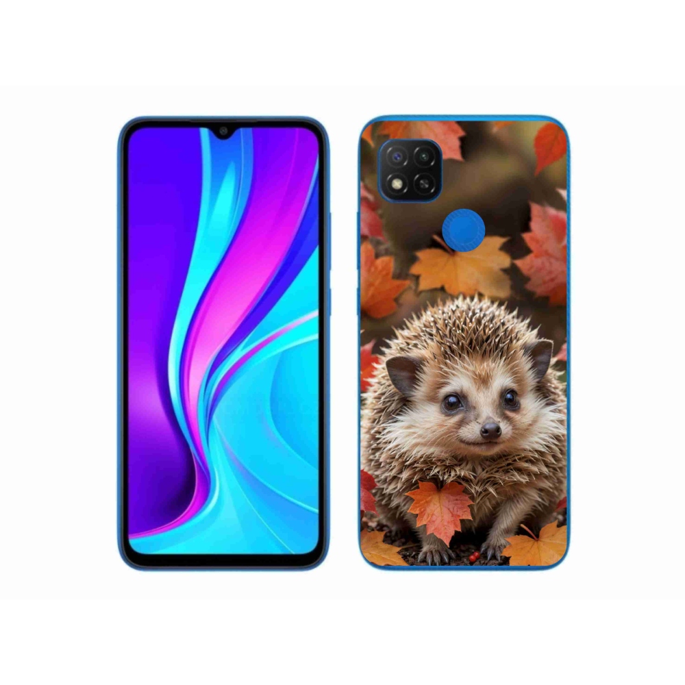 Gelový kryt mmCase na Xiaomi Redmi 9C - ježek v listí