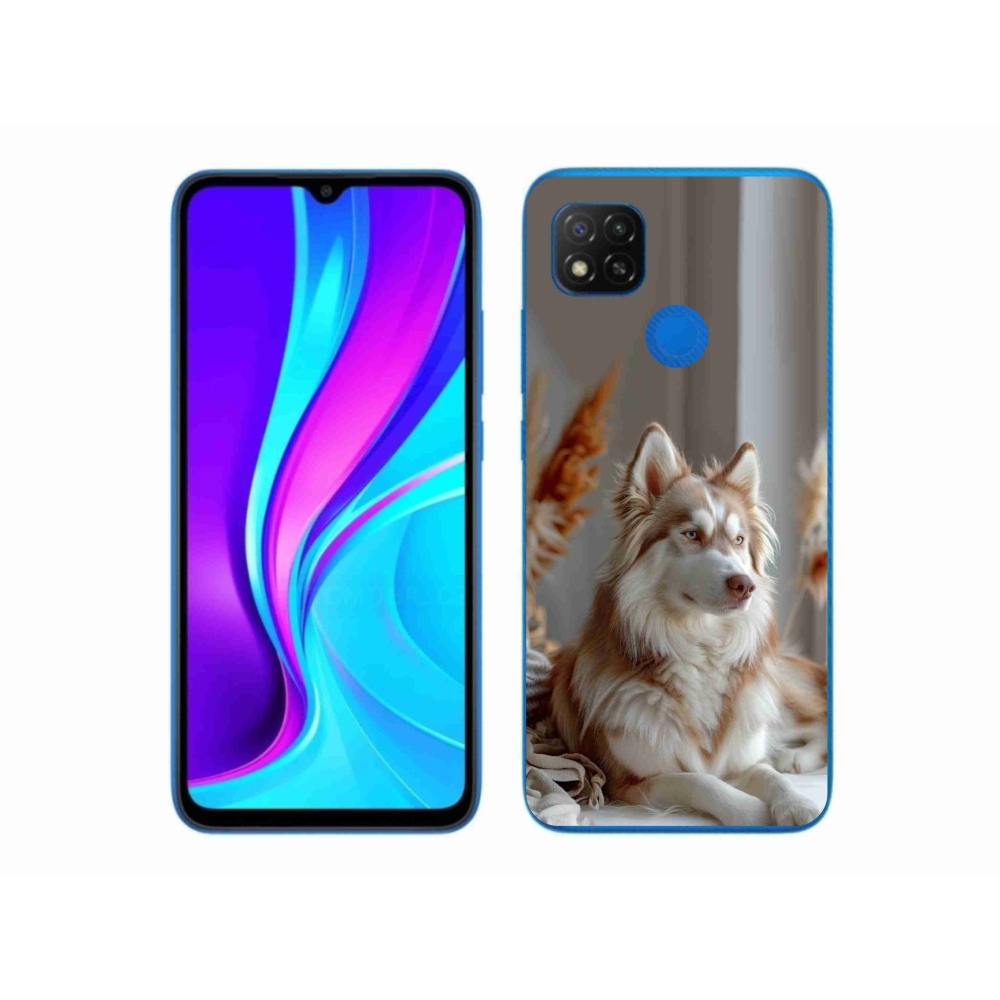 Gelový kryt mmCase na Xiaomi Redmi 9C - klidný sibiřský husky