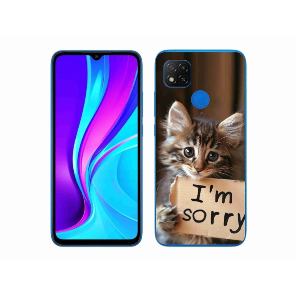 Gelový kryt mmCase na Xiaomi Redmi 9C - kočíčí omluva