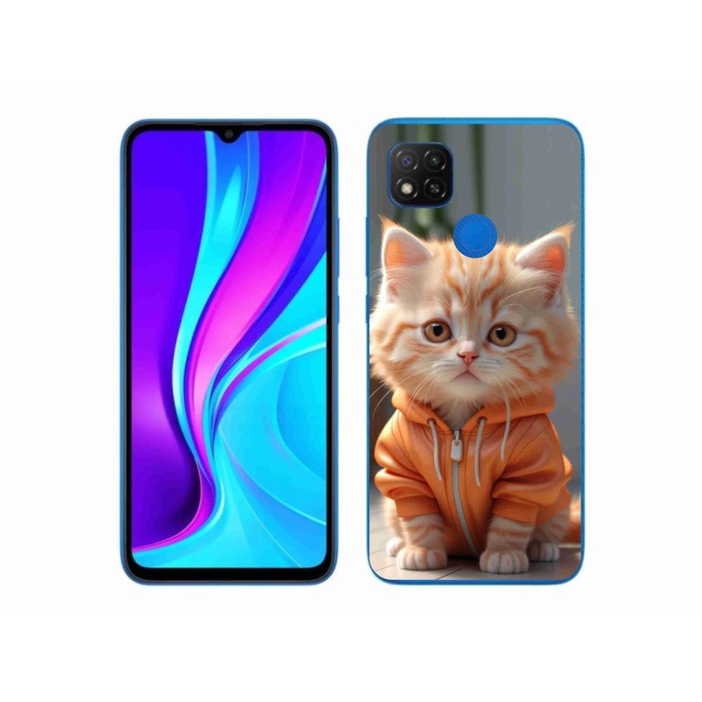 Gelový kryt mmCase na Xiaomi Redmi 9C - kotě v mikině