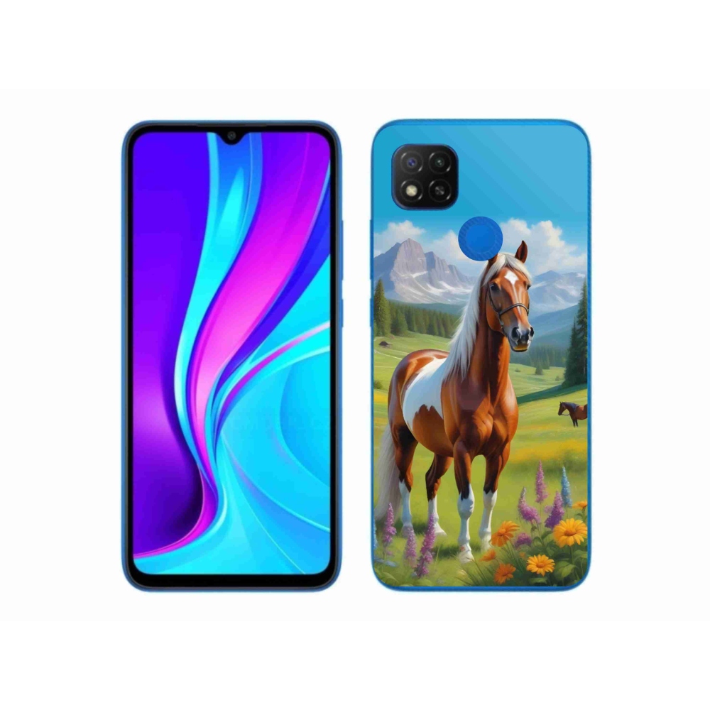 Gelový kryt mmCase na Xiaomi Redmi 9C - kůň na louce