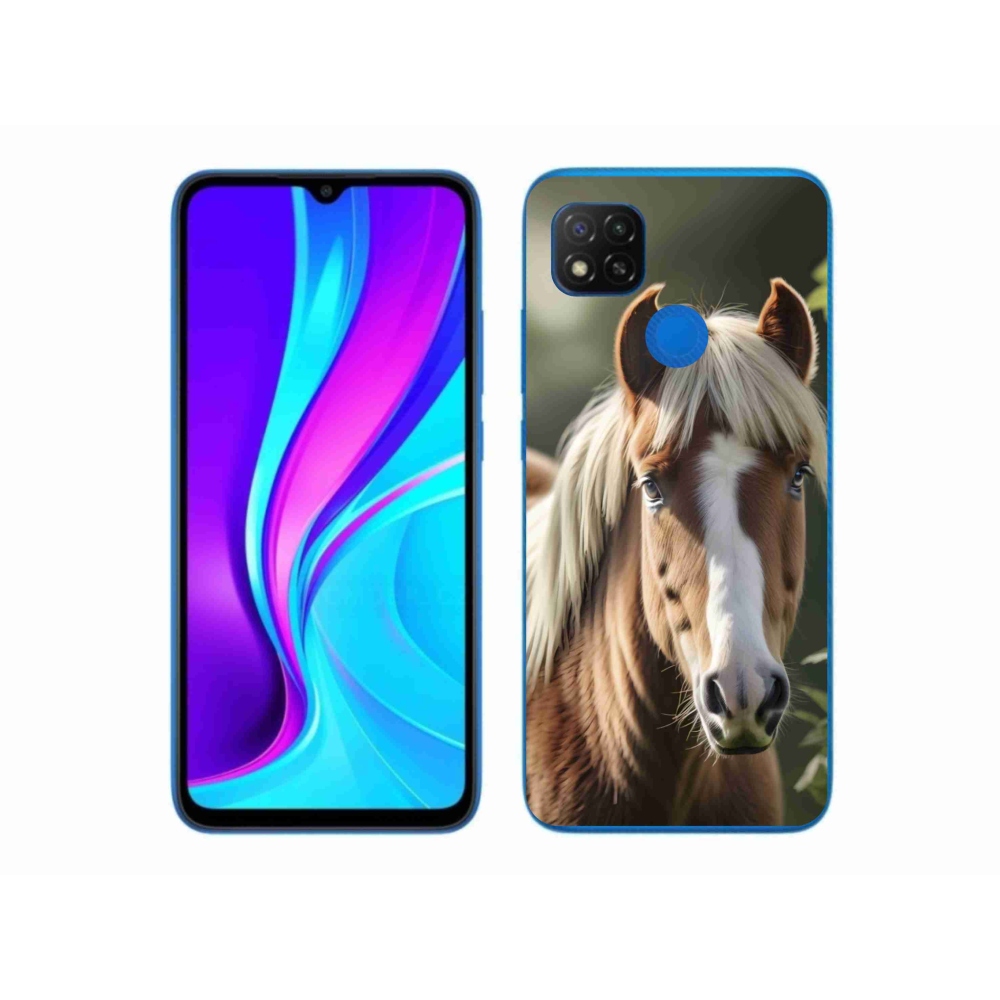 Gelový kryt mmCase na Xiaomi Redmi 9C - kůň se světlou hřívou