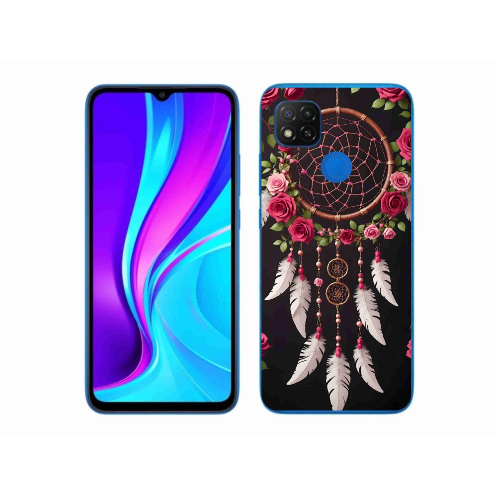 Gelový kryt mmCase na Xiaomi Redmi 9C - lapač snů s růžemi