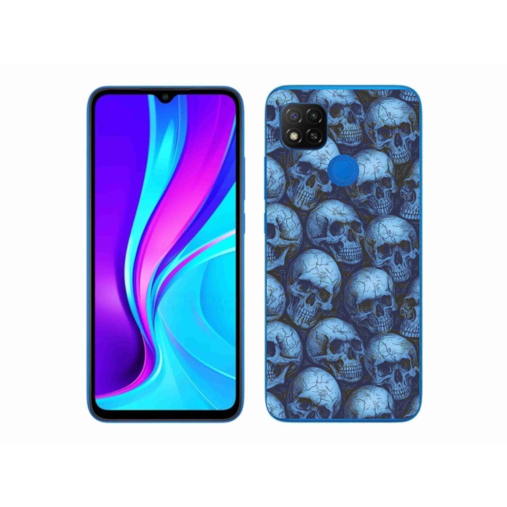 Gelový kryt mmCase na Xiaomi Redmi 9C - lebky