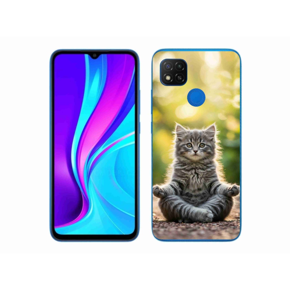 Gelový kryt mmCase na Xiaomi Redmi 9C - meditující kotě