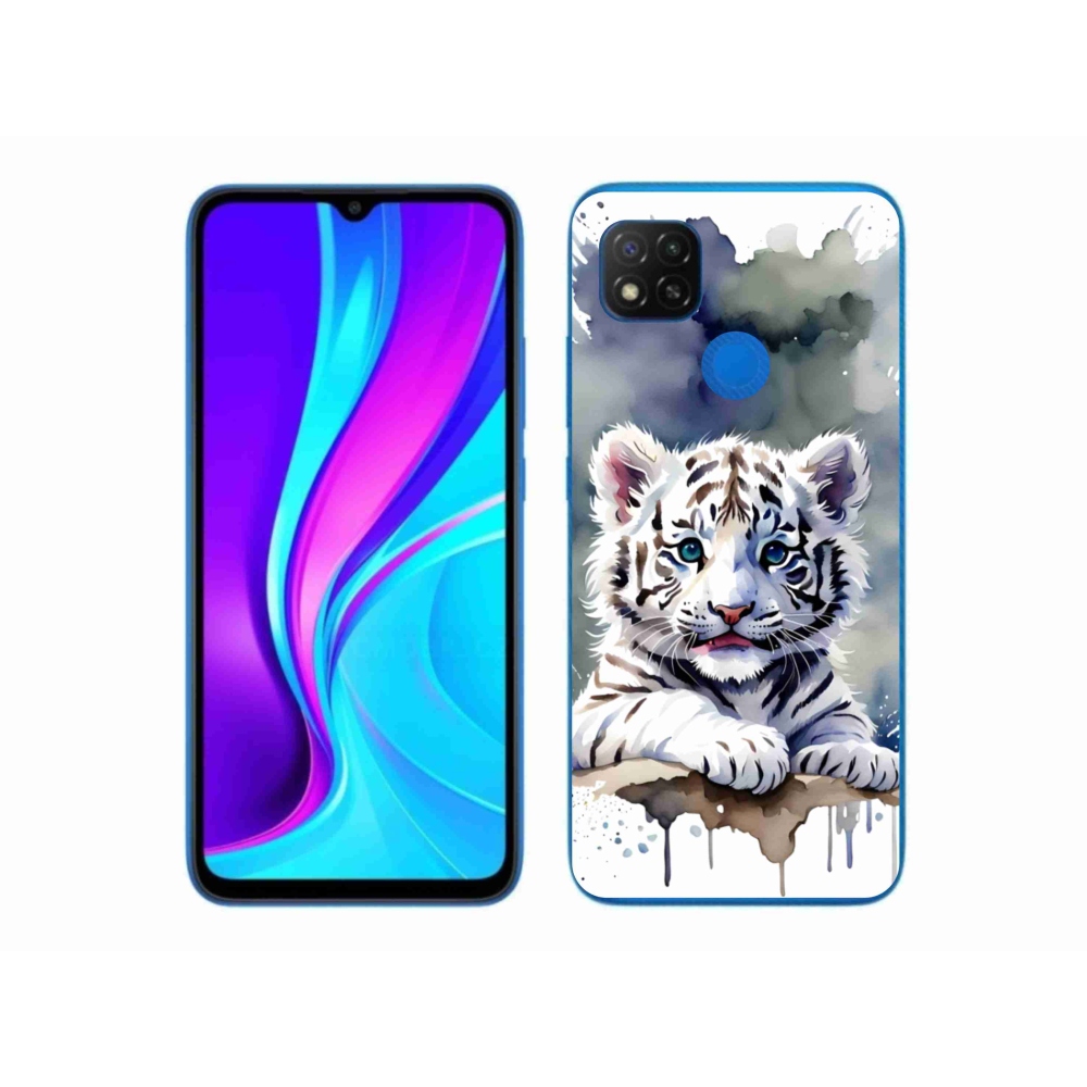 Gelový kryt mmCase na Xiaomi Redmi 9C - mládě bílého tygra