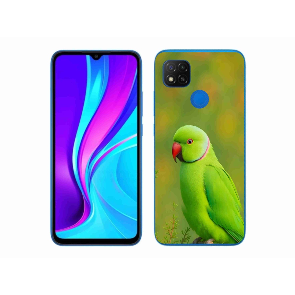 Gelový kryt mmCase na Xiaomi Redmi 9C - papoušek alexandr 2