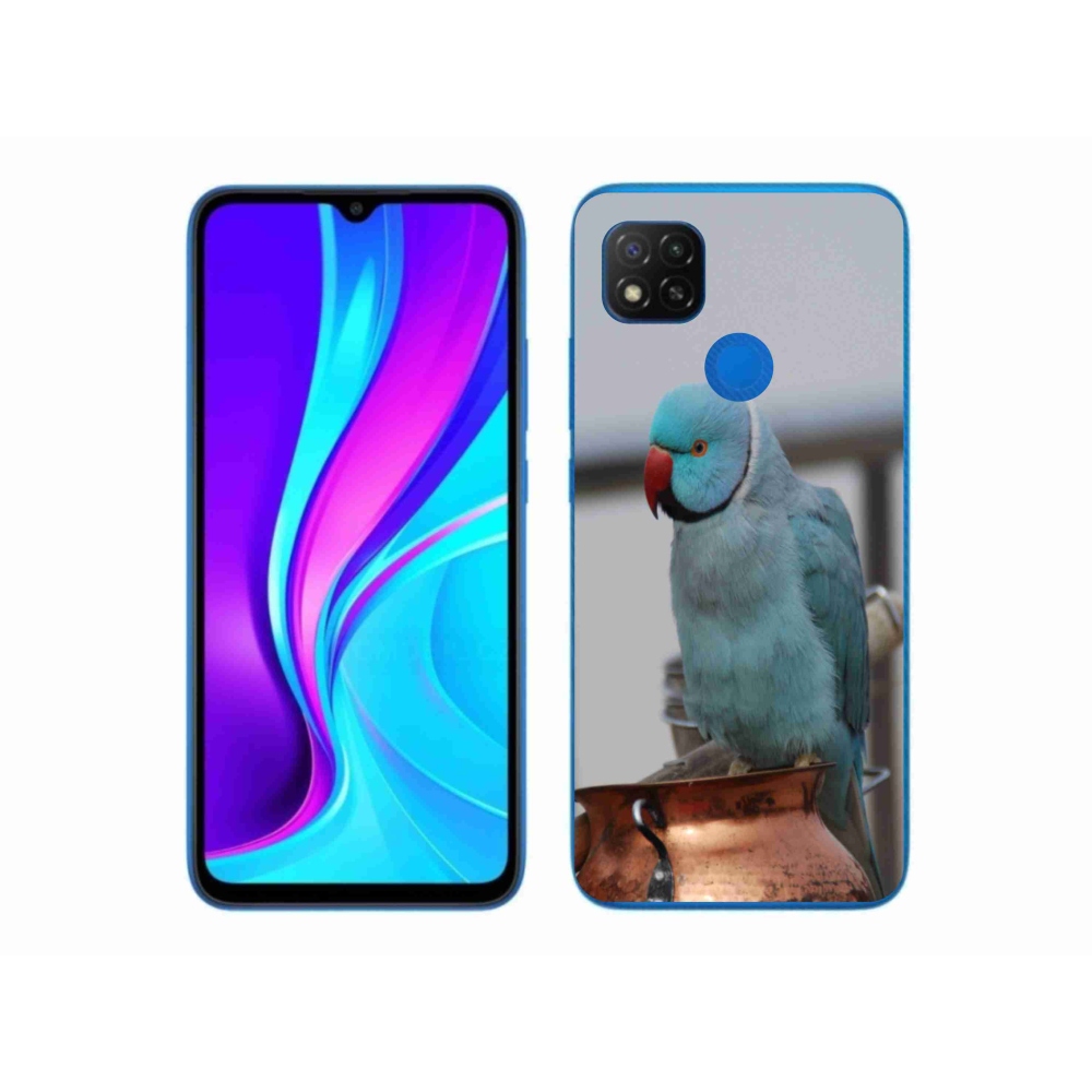 Gelový kryt mmCase na Xiaomi Redmi 9C - papoušek alexandr modrý