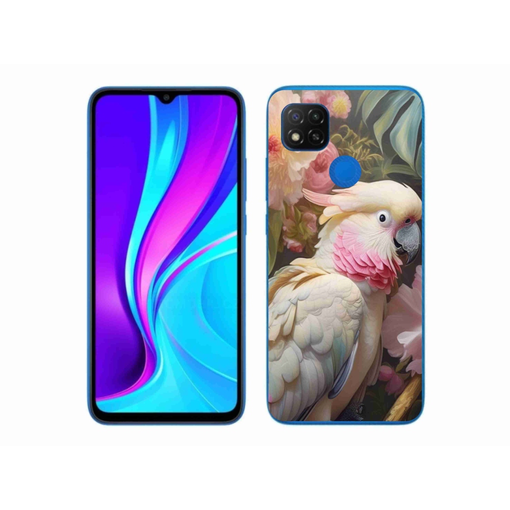 Gelový kryt mmCase na Xiaomi Redmi 9C - papoušek kakadu růžový 2