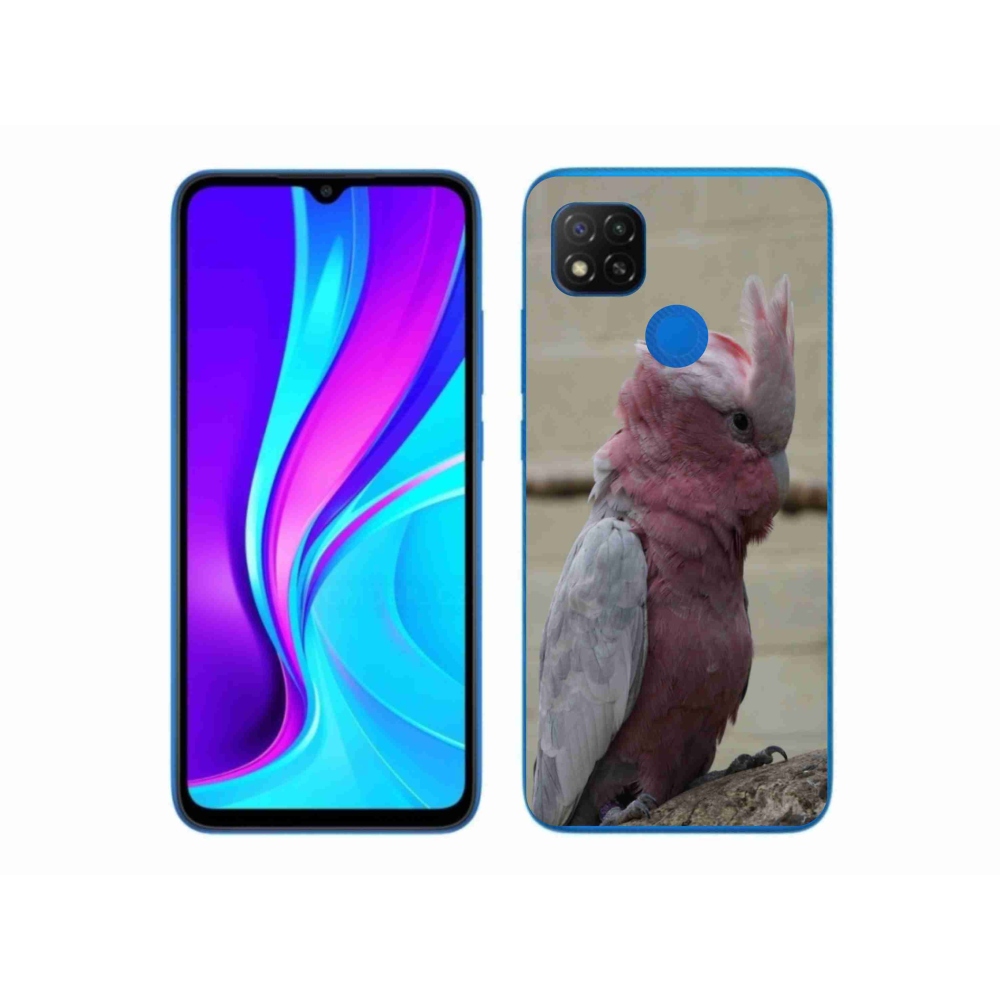 Gelový kryt mmCase na Xiaomi Redmi 9C - papoušek kakadu růžový
