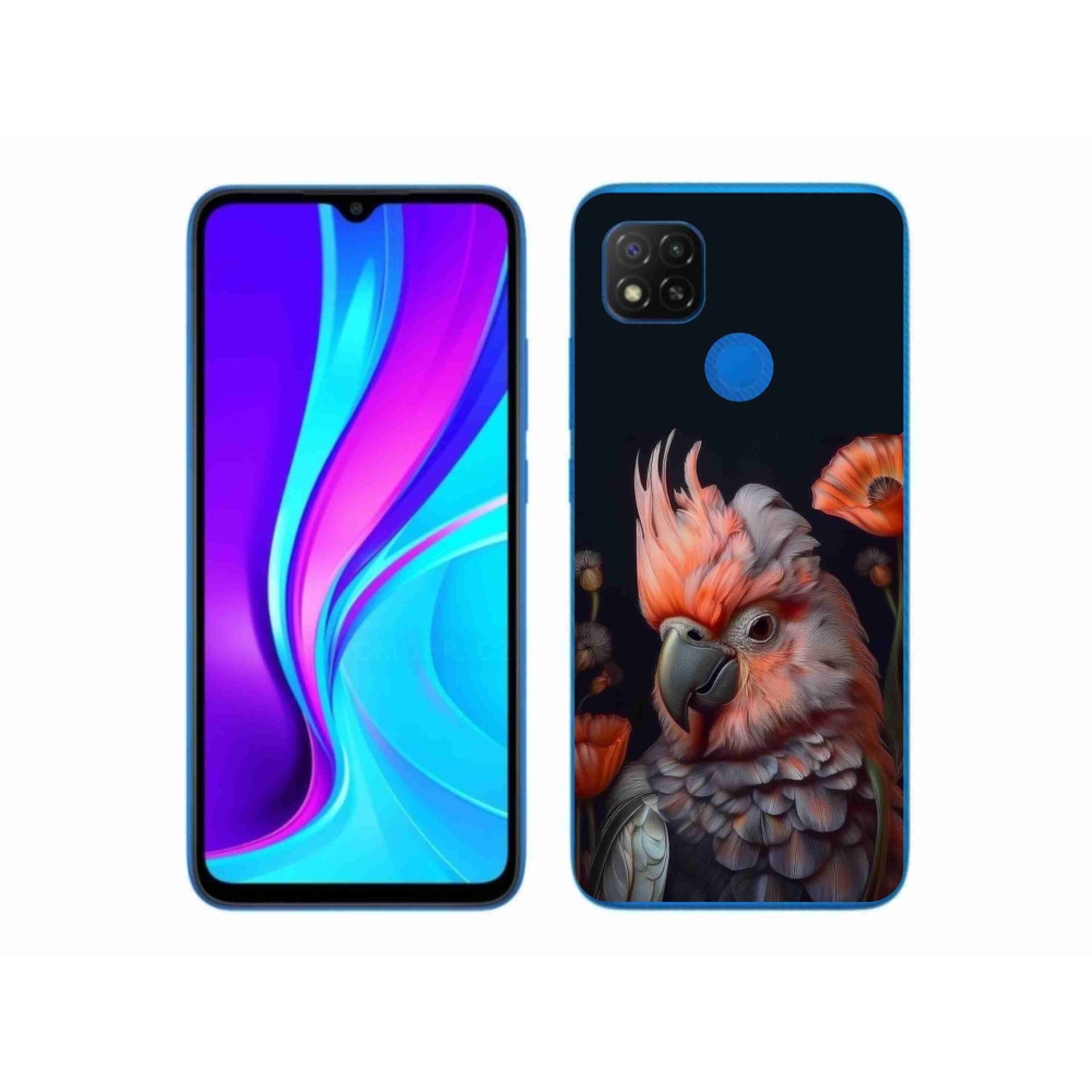 Gelový kryt mmCase na Xiaomi Redmi 9C - papoušek kakadu v barvách