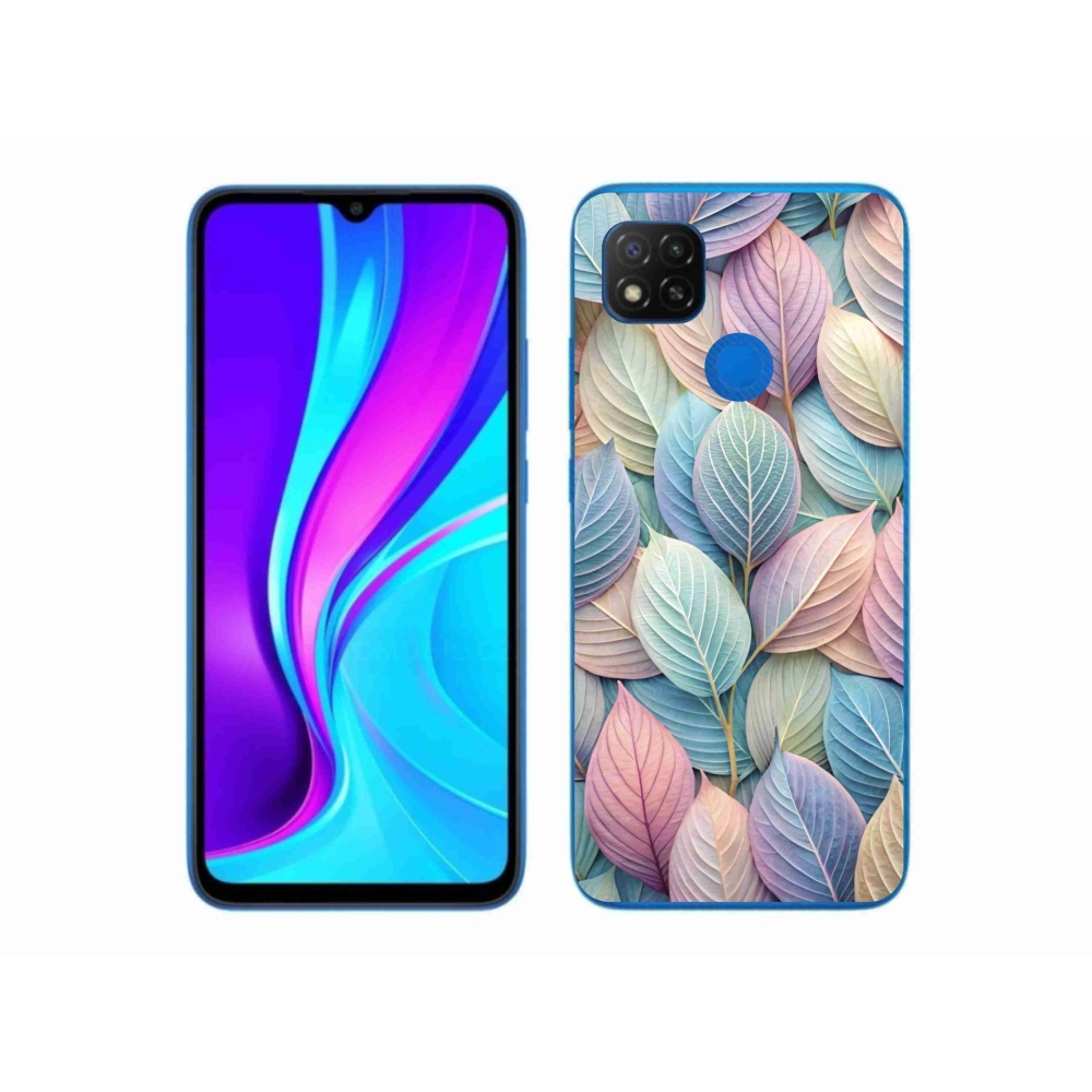 Gelový kryt mmCase na Xiaomi Redmi 9C - pastelové listy
