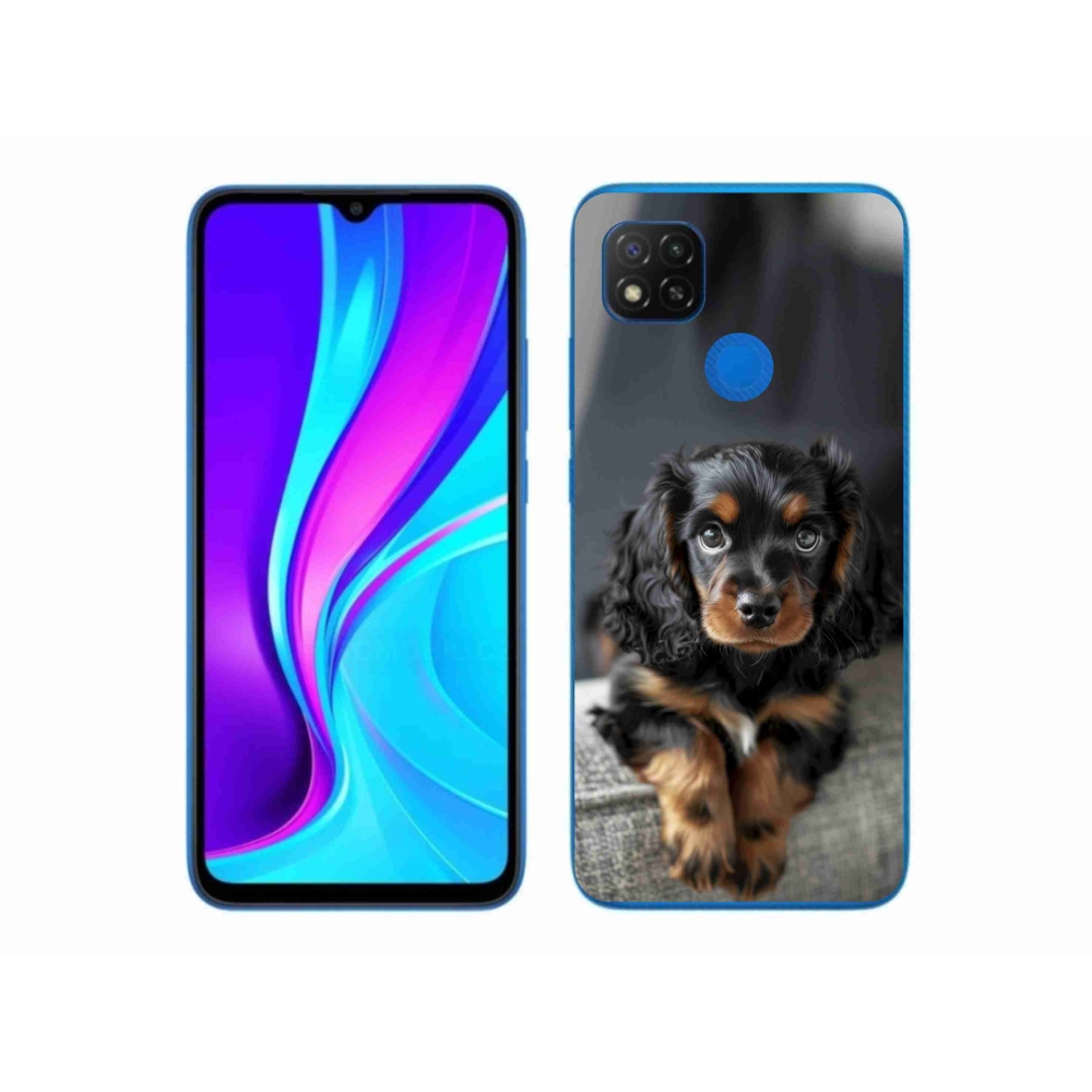 Gelový kryt mmCase na Xiaomi Redmi 9C - roztomilý dlouhosrstý jezevčík