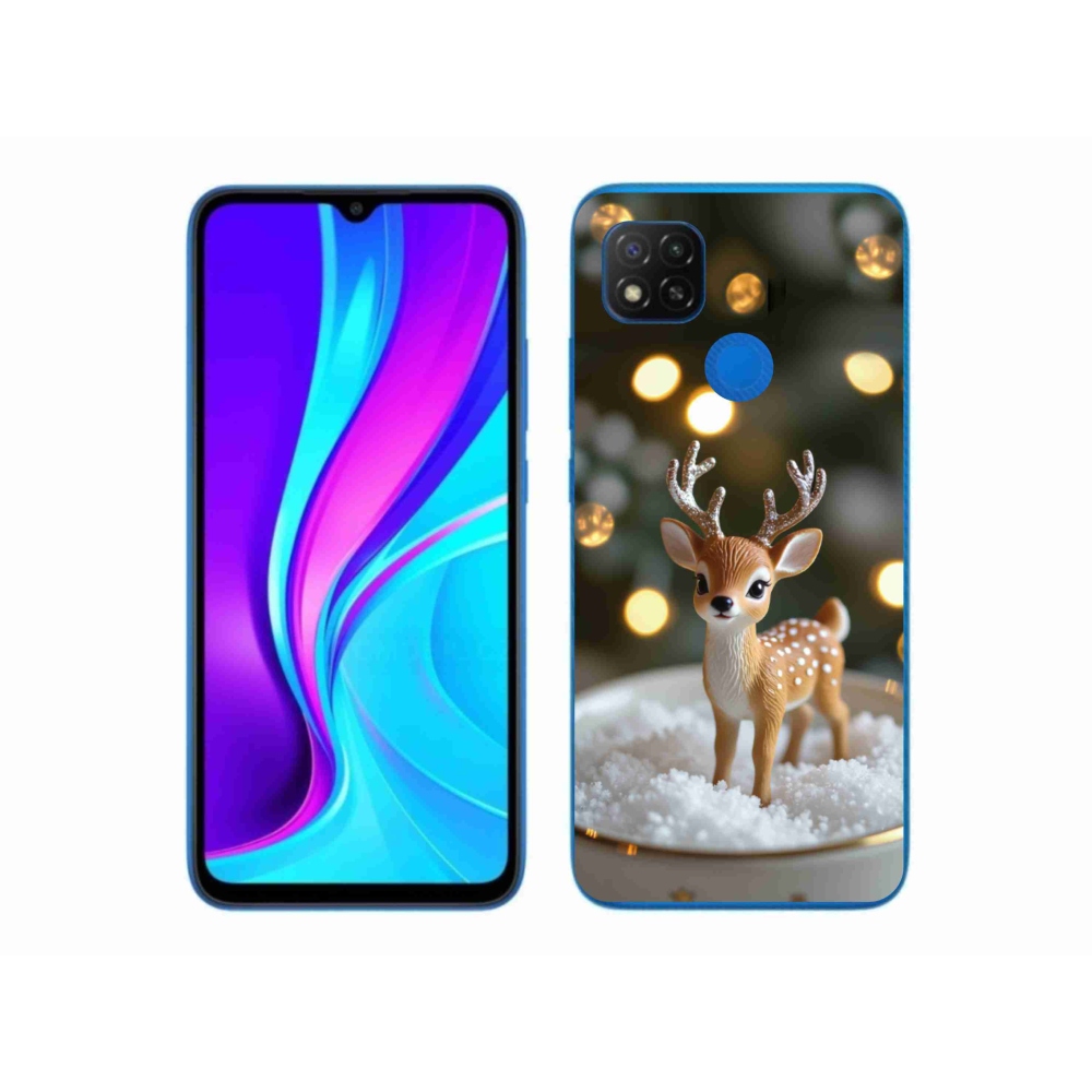 Gelový kryt mmCase na Xiaomi Redmi 9C - roztomilý vánoční jelen