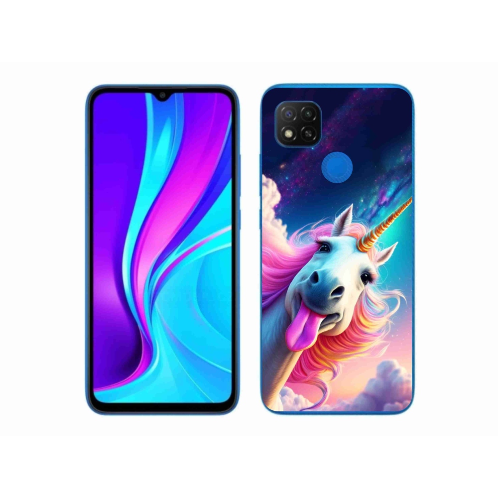 Gelový kryt mmCase na Xiaomi Redmi 9C - šílený jednorožec