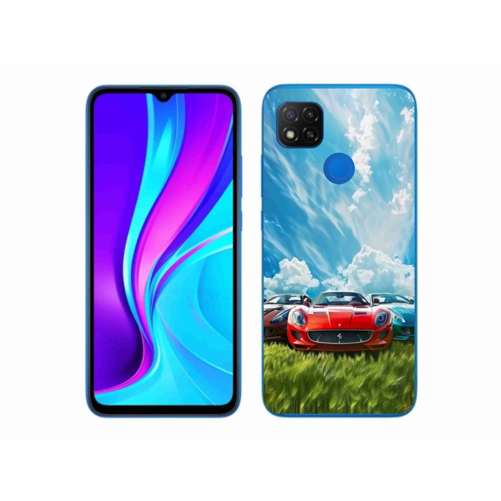 Gelový kryt mmCase na Xiaomi Redmi 9C - sportovní vozy