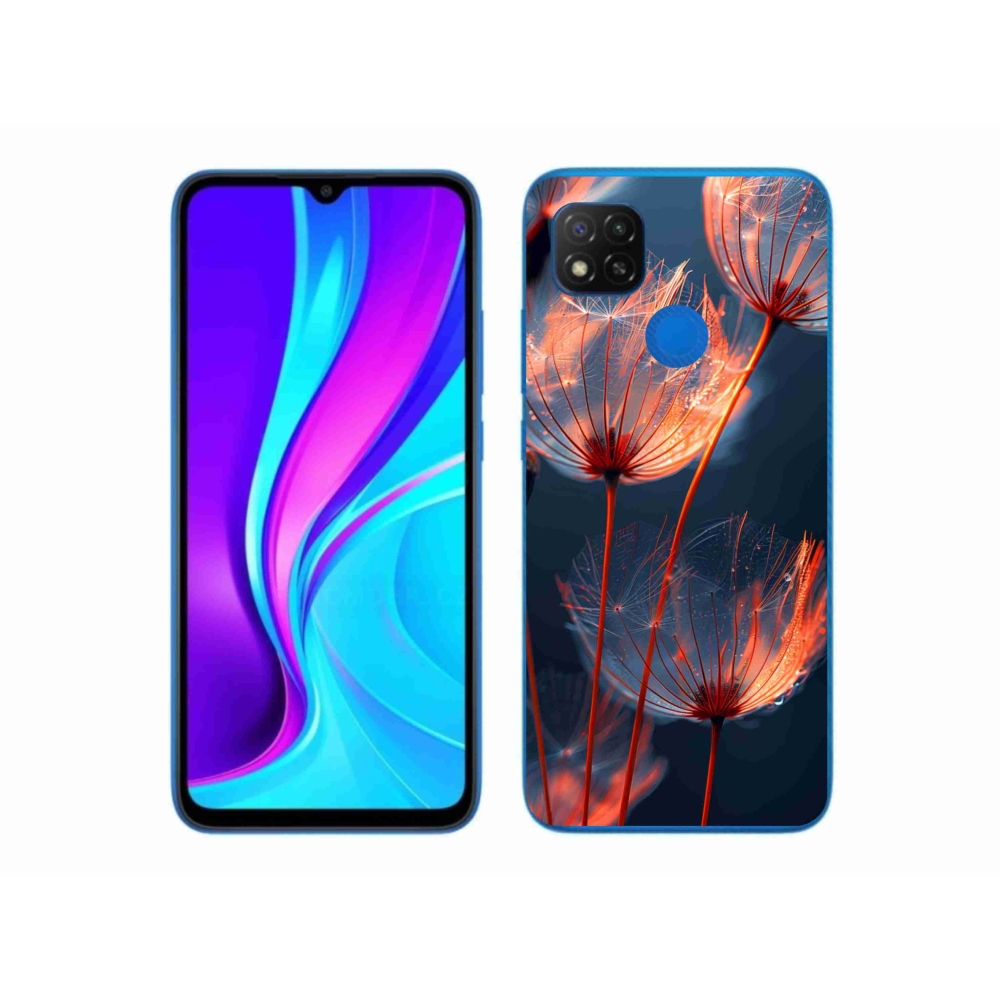 Gelový kryt mmCase na Xiaomi Redmi 9C - světélkující chmýří