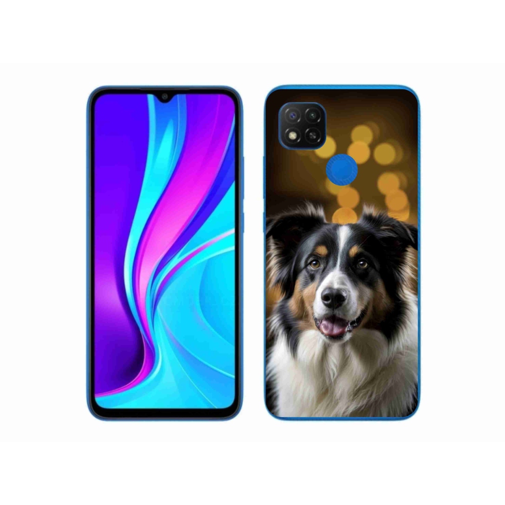 Gelový kryt mmCase na Xiaomi Redmi 9C - usměvavý australský ovčák