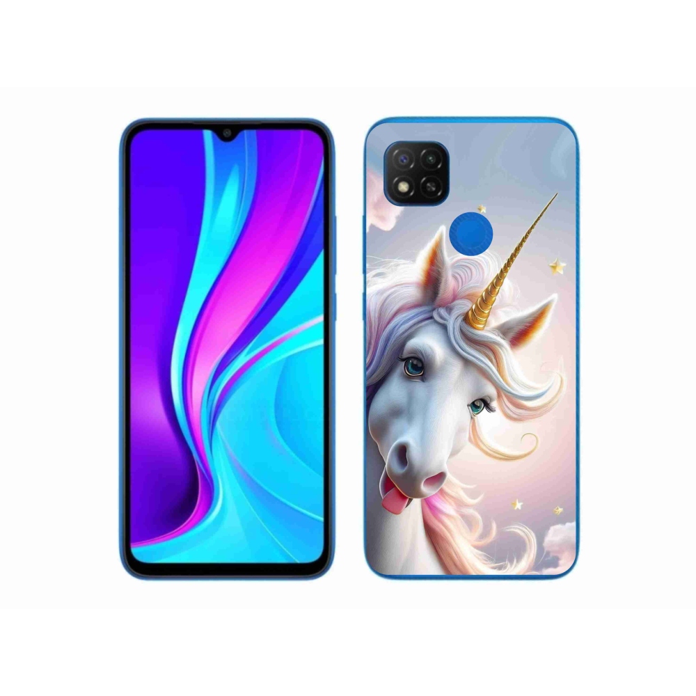 Gelový kryt mmCase na Xiaomi Redmi 9C - veselý jednorožec