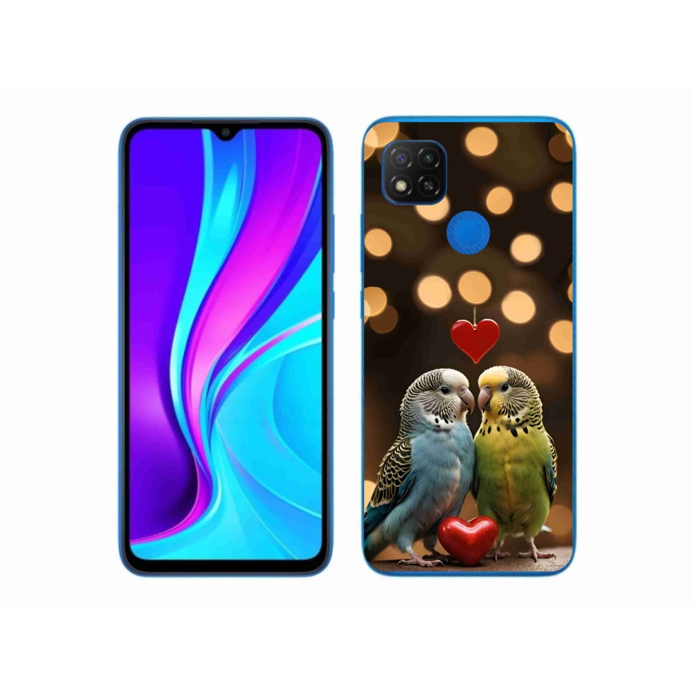 Gelový kryt mmCase na Xiaomi Redmi 9C - zamilovaní papoušci