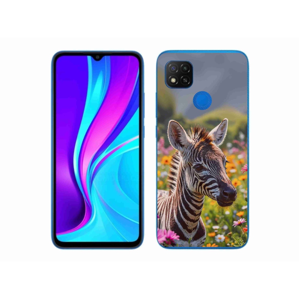 Gelový kryt mmCase na Xiaomi Redmi 9C - zebra na louce