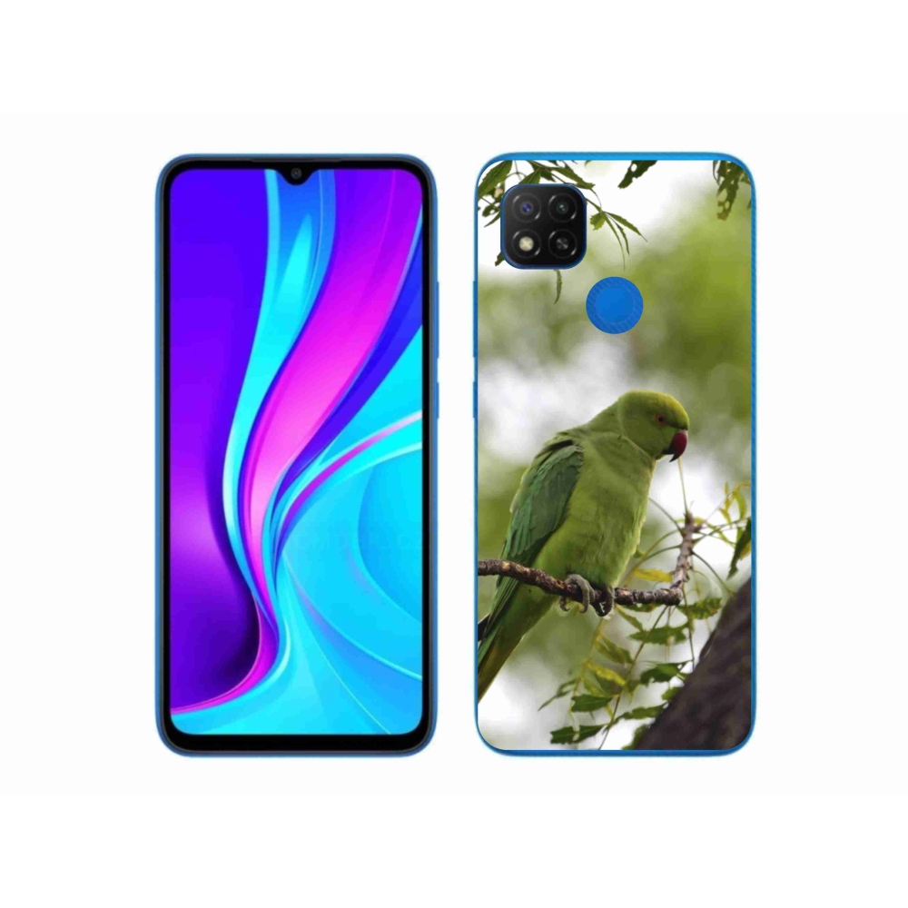 Gelový kryt mmCase na Xiaomi Redmi 9C - zelený papoušek