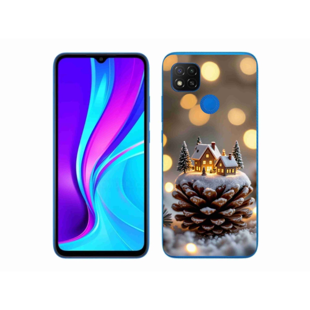 Gelový kryt mmCase na Xiaomi Redmi 9C - zimní vesnička