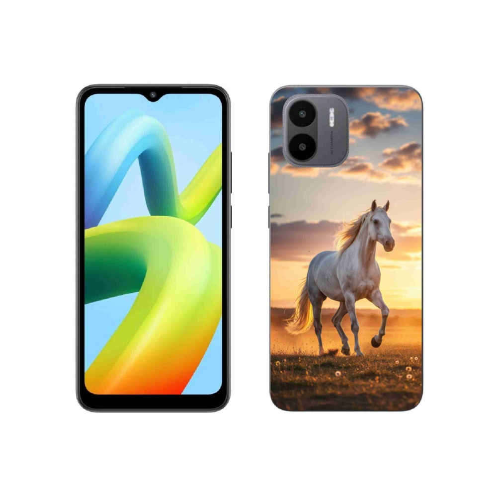 Gelový kryt mmCase na Xiaomi Redmi A1 4G - běžící bílý kůň 2