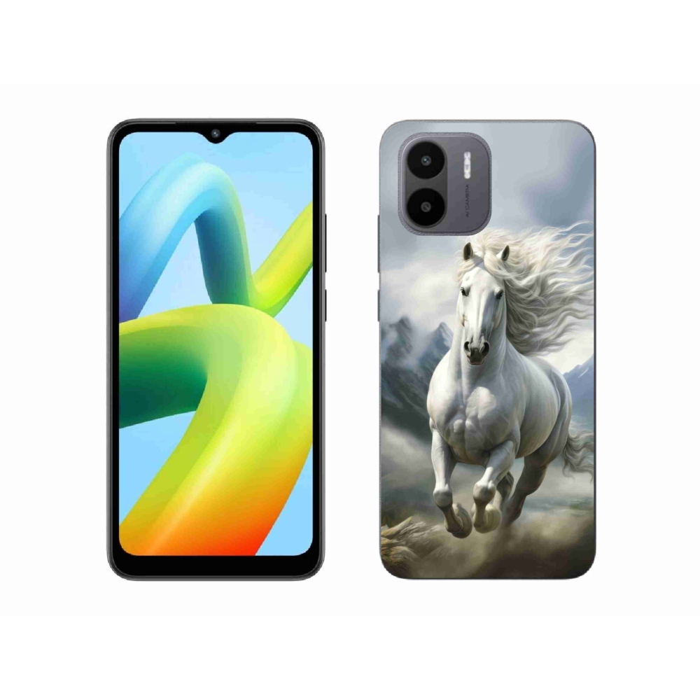 Gelový kryt mmCase na Xiaomi Redmi A1 4G - běžící bílý kůň 3