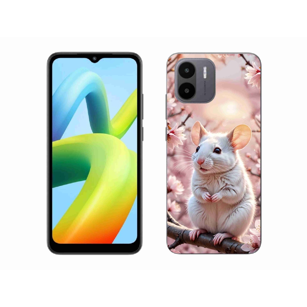 Gelový kryt mmCase na Xiaomi Redmi A1 4G - bílá myš na větvi