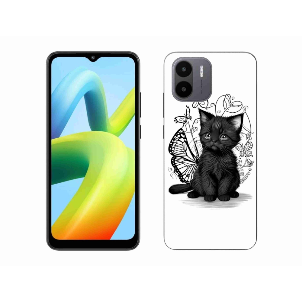 Gelový kryt mmCase na Xiaomi Redmi A1 4G - černé kotě