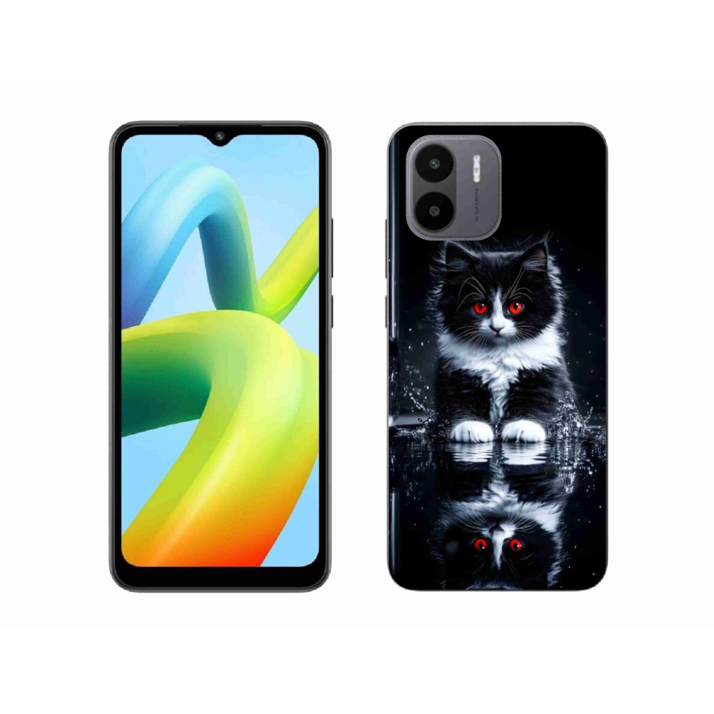 Gelový kryt mmCase na Xiaomi Redmi A1 4G - černobílé kotě