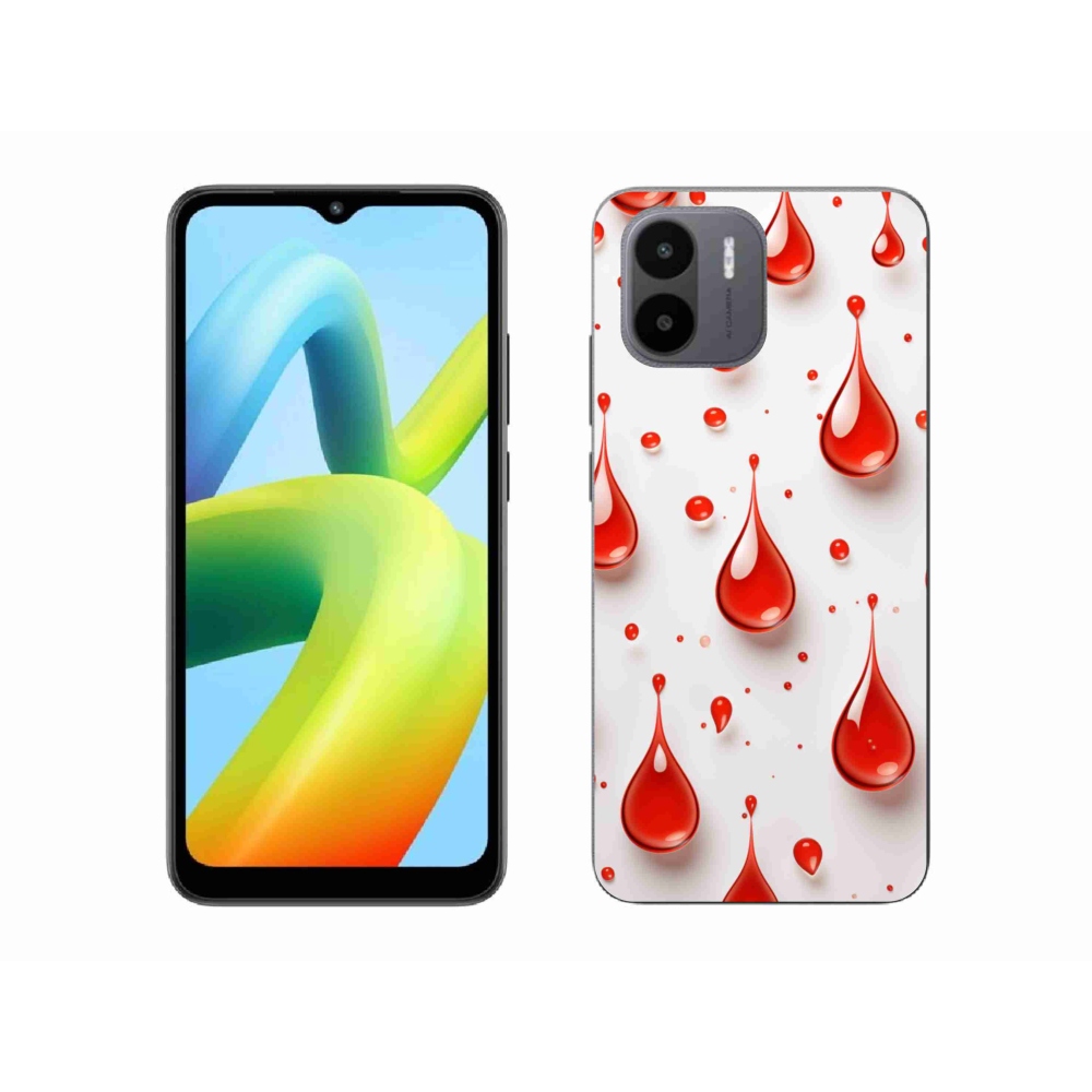 Gelový kryt mmCase na Xiaomi Redmi A1 4G - červené kapky