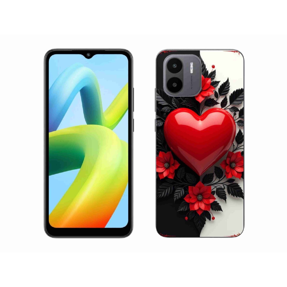 Gelový kryt mmCase na Xiaomi Redmi A1 4G - červené srdce