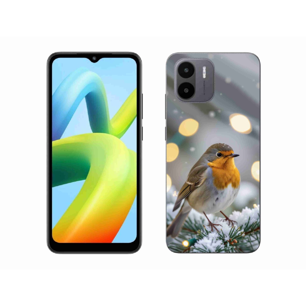 Gelový kryt mmCase na Xiaomi Redmi A1 4G - červenka v zimě