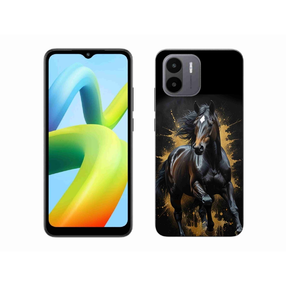 Gelový kryt mmCase na Xiaomi Redmi A1 4G - elegantní černý hřebec
