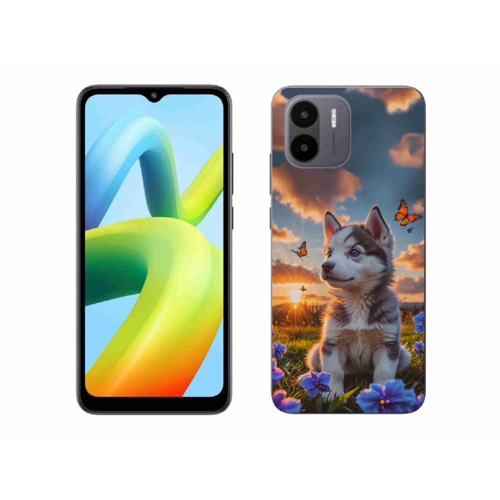 Gelový kryt mmCase na Xiaomi Redmi A1 4G - husky při západu slunce